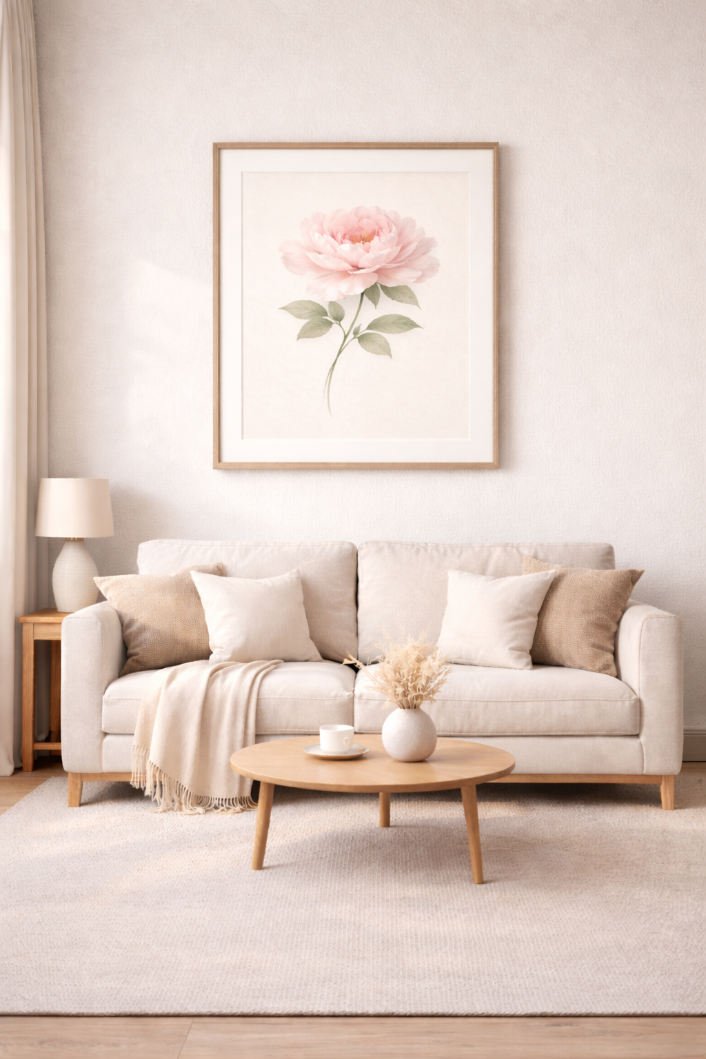 Premium Floral Wall Art – Zeitlose Blumenkunst in eleganten Farben