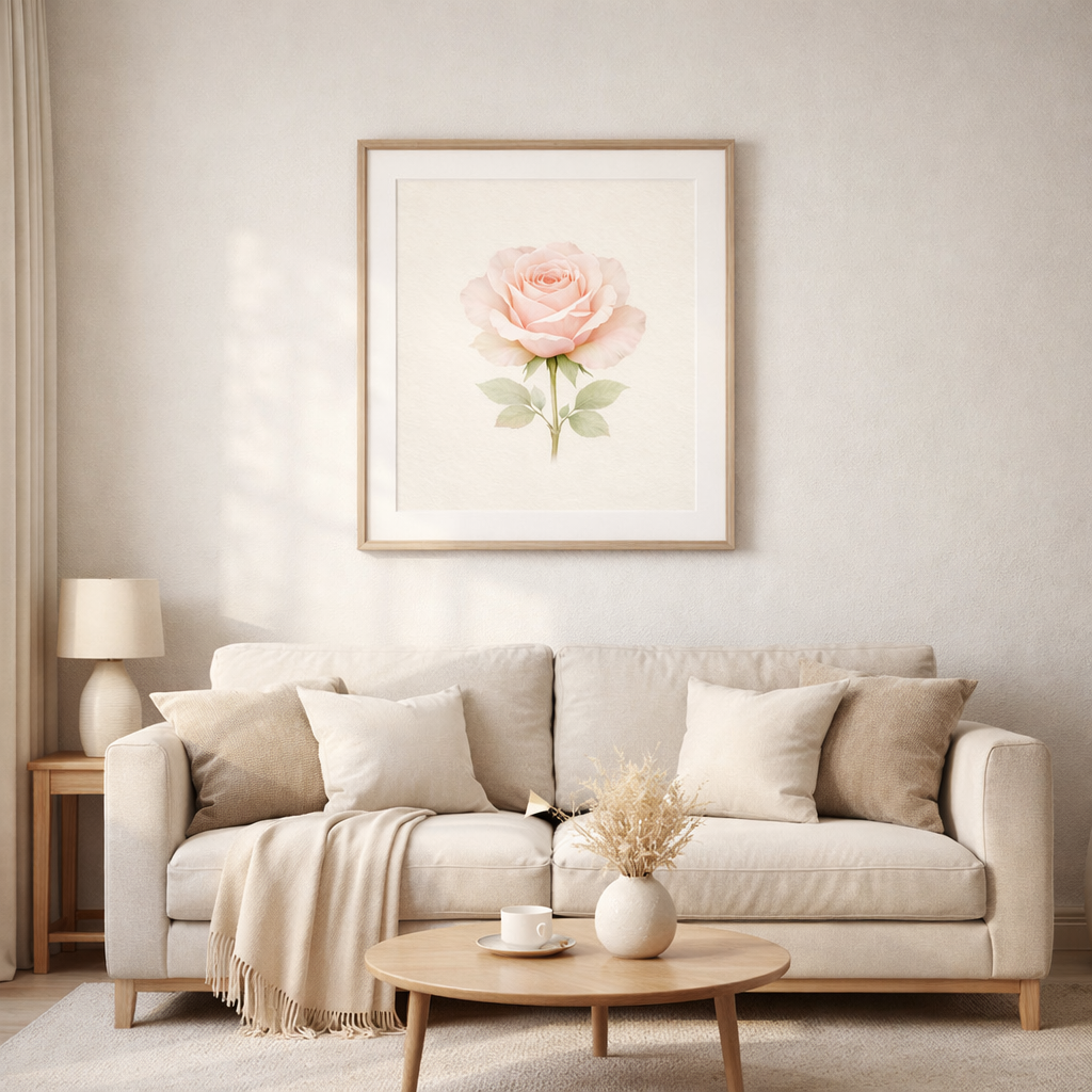 Premium Floral Wall Art – Zeitlose Blumenkunst in eleganten Farben