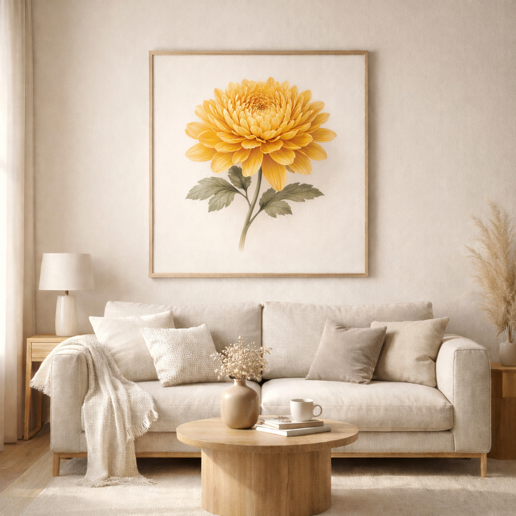 Premium Floral Wall Art – Zeitlose Blumenkunst in eleganten Farben