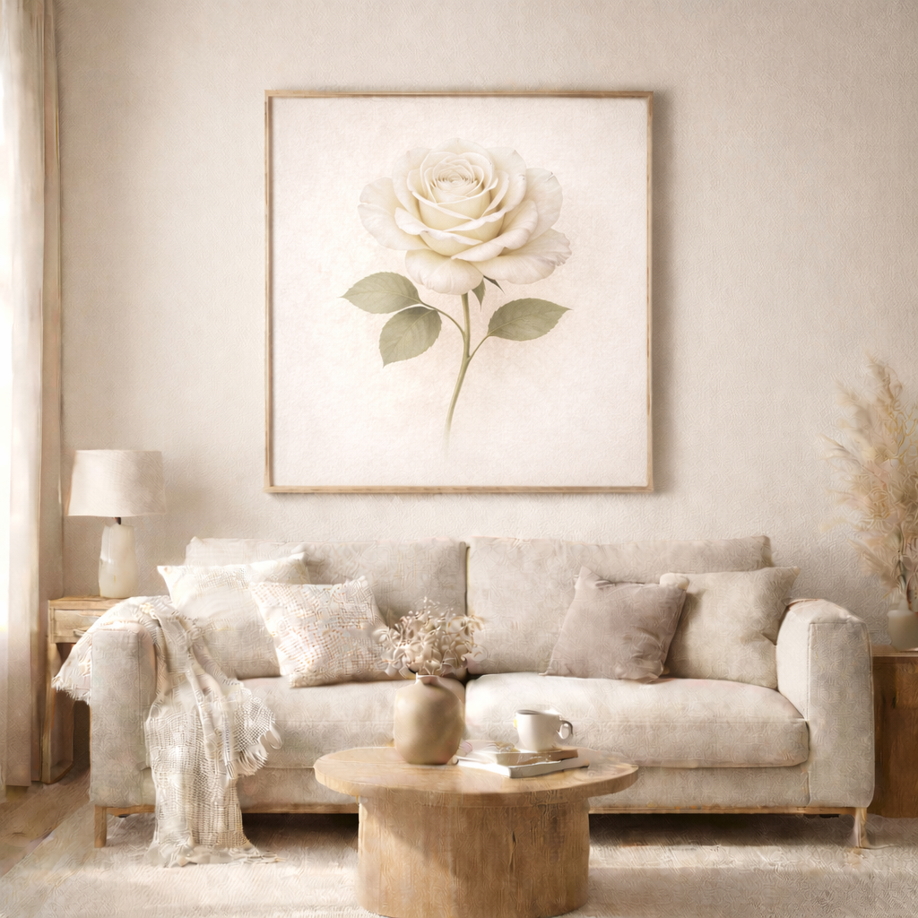 Premium Floral Wall Art – Zeitlose Blumenkunst in eleganten Farben