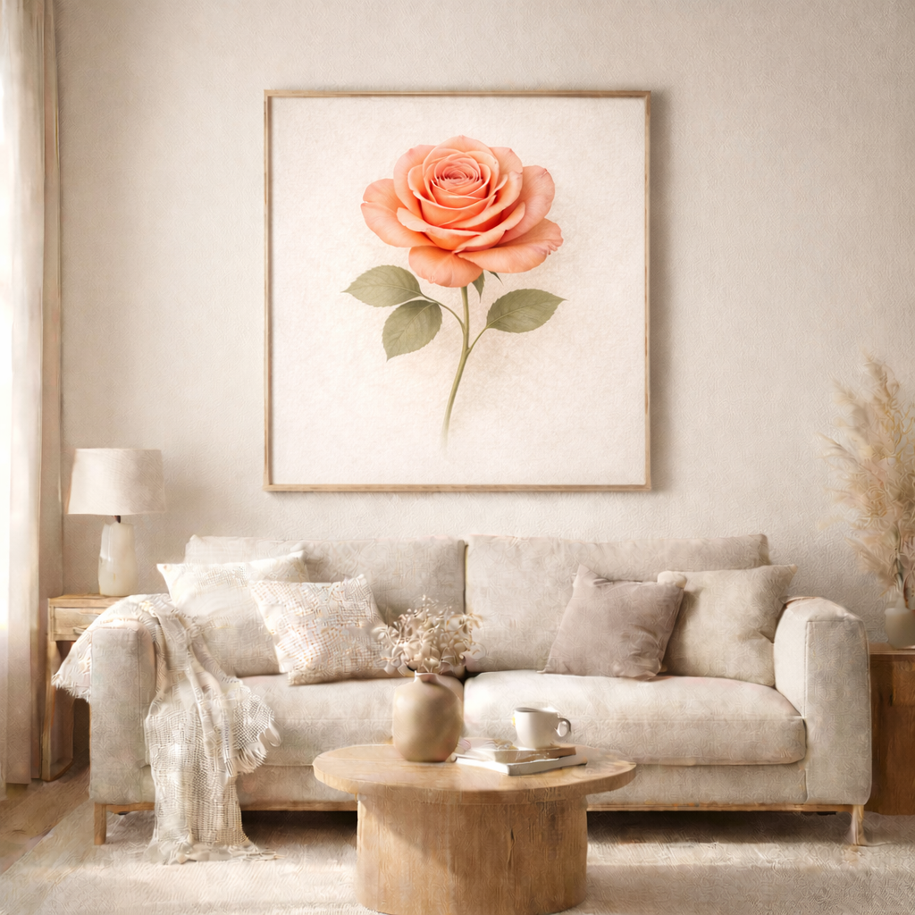 Premium Floral Wall Art – Zeitlose Blumenkunst in eleganten Farben