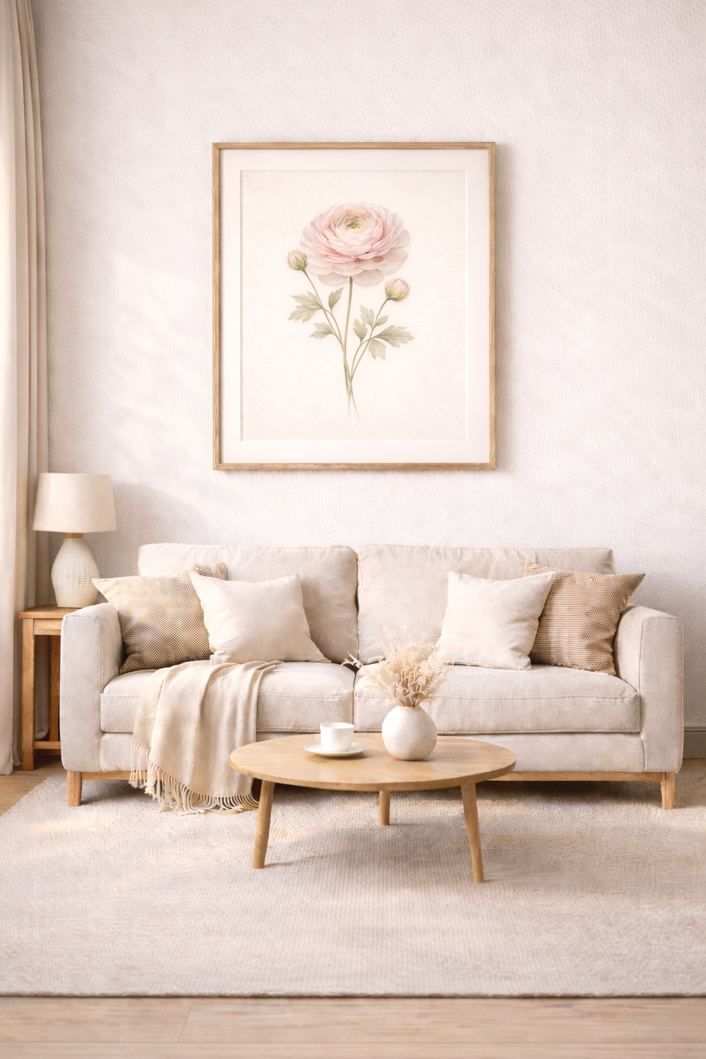 Premium Floral Wall Art – Zeitlose Blumenkunst in eleganten Farben